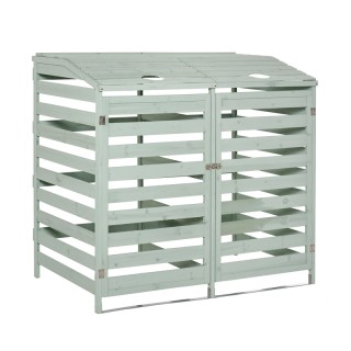 Ξύλινο Διπλό Πλαίσιο για Κάδους Απορριμμάτων 131 x 85 x 125 cm Outs... Ξύλινο Διπλό Πλαίσιο για Κάδους Απορριμμάτων 131 x 85 x 125 cm Outs...