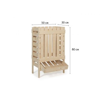 Ξύλινο Έπιπλο Αποθήκευσης για Πατάτες 80 x 30 x 50 cm Idomya 30012225 Ξύλινο Έπιπλο Αποθήκευσης για Πατάτες 80 x 30 x 50 cm Idomya 30012225
