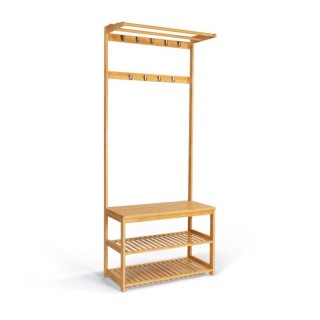 Ξύλινο Έπιπλο Εισόδου με 3 Ράφια και 9 Κρεμάστρες 70 x 30.5 x 170 c... Ξύλινο Έπιπλο Εισόδου με 3 Ράφια και 9 Κρεμάστρες 70 x 30.5 x 170 c...