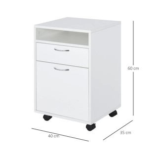 Ξύλινο Έπιπλο Γραφείου με 1 Συρτάρι και 1 Ντουλάπι 40 x 35 x 60 cm ... Ξύλινο Έπιπλο Γραφείου με 1 Συρτάρι και 1 Ντουλάπι 40 x 35 x 60 cm ...