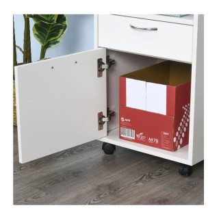 Ξύλινο Έπιπλο Γραφείου με 1 Συρτάρι και 1 Ντουλάπι 40 x 35 x 60 cm ...