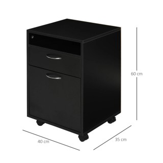 Ξύλινο Έπιπλο Γραφείου με 1 Συρτάρι και 1 Ντουλάπι 40 x 35 x 60 cm ...