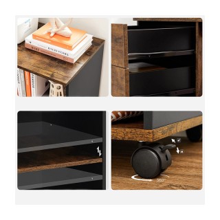 Ξύλινο Έπιπλο Γραφείου με 3 Συρτάρια και 2 Ράφια 80 x 66 x 40 cm VA... Ξύλινο Έπιπλο Γραφείου με 3 Συρτάρια και 2 Ράφια 80 x 66 x 40 cm VA...