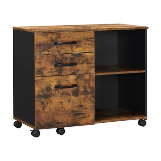 Ξύλινο Έπιπλο Γραφείου με 3 Συρτάρια και 2 Ράφια 80 x 66 x 40 cm VA... Ξύλινο Έπιπλο Γραφείου με 3 Συρτάρια και 2 Ράφια 80 x 66 x 40 cm VA...