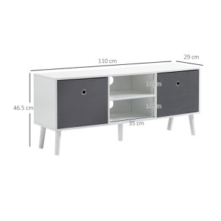 Ξύλινο Έπιπλο Τηλεόρασης 110 x 29 x 46.5 cm HOMCOM 839-099