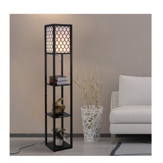 Ξύλινο Φωτιστικό Δαπέδου με 3 Ράφια 40 W HOMCOM 833-622 Ξύλινο Φωτιστικό Δαπέδου με 3 Ράφια 40 W HOMCOM 833-622