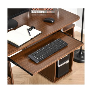 Ξύλινο Γραφείο με Θέση για Υπολογιστή και Πληκτρολόγιο 120 x 55 x 8...
