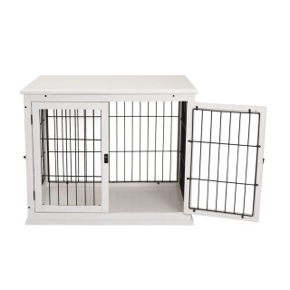 Ξύλινο Κλουβί Σκύλου με 3 Πόρτες 66 x 58.5 x 81 cm PawHut D02-040WT Ξύλινο Κλουβί Σκύλου με 3 Πόρτες 66 x 58.5 x 81 cm PawHut D02-040WT