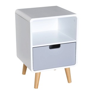 Ξύλινο Κομοδίνο με 1 Συρτάρι και 1 Ράφι 40 x 38 x 58 cm HOMCOM 831-197 Ξύλινο Κομοδίνο με 1 Συρτάρι και 1 Ράφι 40 x 38 x 58 cm HOMCOM 831-197