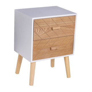 Ξύλινο Κομοδίνο με 2 Συρτάρια 40 x 30 x 55.5 cm HOMCOM 831-216V01 Ξύλινο Κομοδίνο με 2 Συρτάρια 40 x 30 x 55.5 cm HOMCOM 831-216V01