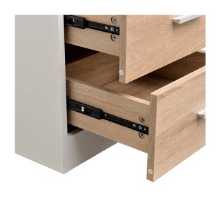 Ξύλινο Κομοδίνο με 2 Συρτάρια 40 x 38 x 44.5 cm Bakaji 8055205796564 Ξύλινο Κομοδίνο με 2 Συρτάρια 40 x 38 x 44.5 cm Bakaji 8055205796564