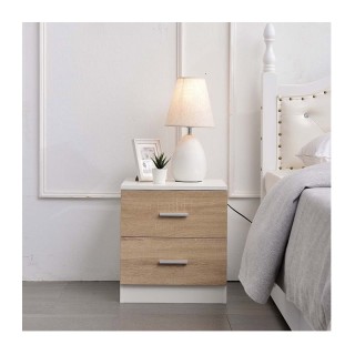 Ξύλινο Κομοδίνο με 2 Συρτάρια 40 x 38 x 44.5 cm Bakaji 8055205796564 Ξύλινο Κομοδίνο με 2 Συρτάρια 40 x 38 x 44.5 cm Bakaji 8055205796564