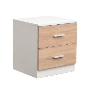 Ξύλινο Κομοδίνο με 2 Συρτάρια 40 x 38 x 44.5 cm Bakaji 8055205796564 Ξύλινο Κομοδίνο με 2 Συρτάρια 40 x 38 x 44.5 cm Bakaji 8055205796564