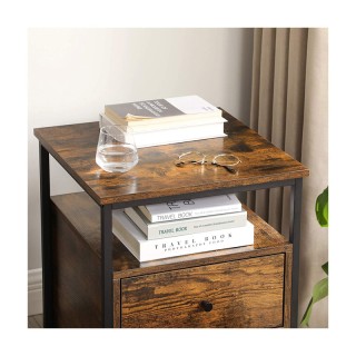 Ξύλινο Κομοδίνο με 2 Συρτάρια και 1 Ράφι 45 x 45 x 60 cm VASAGLE LE... Ξύλινο Κομοδίνο με 2 Συρτάρια και 1 Ράφι 45 x 45 x 60 cm VASAGLE LE...