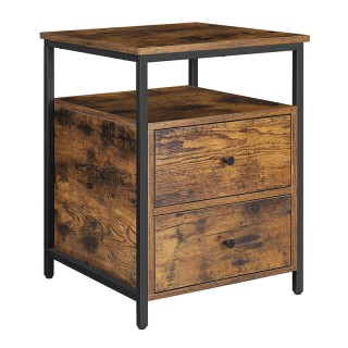 Ξύλινο Κομοδίνο με 2 Συρτάρια και 1 Ράφι 45 x 45 x 60 cm VASAGLE LE... Ξύλινο Κομοδίνο με 2 Συρτάρια και 1 Ράφι 45 x 45 x 60 cm VASAGLE LE...