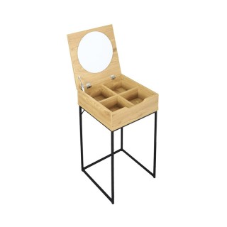 Ξύλινο Μπουντουάρ με Αναδιπλούμενο Καθρέπτη 45 x 45 x 77 cm Χρώματο...