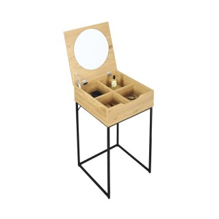 Ξύλινο Μπουντουάρ με Αναδιπλούμενο Καθρέπτη 45 x 45 x 77 cm Χρώματο...