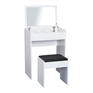 Ξύλινο Μπουντουάρ με Αναδιπλούμενο Καθρέπτη και Σκαμπό 60 x 40 x 79... Ξύλινο Μπουντουάρ με Αναδιπλούμενο Καθρέπτη και Σκαμπό 60 x 40 x 79...