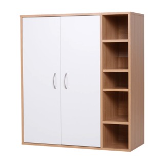 Ξύλινο Ντουλάπι με 2 Πόρτες και 5 Ράφια 80 x 32 x 91 cm HOMCOM 833-588 Ξύλινο Ντουλάπι με 2 Πόρτες και 5 Ράφια 80 x 32 x 91 cm HOMCOM 833-588