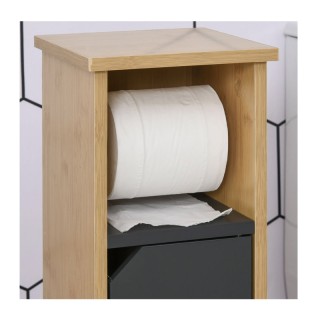 Ξύλινο Ντουλάπι Μπάνιου με Θήκη για Χαρτί Υγείας 18 x 18 x 75 cm HO... Ξύλινο Ντουλάπι Μπάνιου με Θήκη για Χαρτί Υγείας 18 x 18 x 75 cm HO...