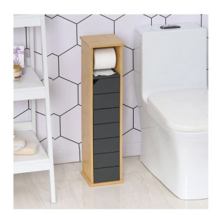 Ξύλινο Ντουλάπι Μπάνιου με Θήκη για Χαρτί Υγείας 18 x 18 x 75 cm HO... Ξύλινο Ντουλάπι Μπάνιου με Θήκη για Χαρτί Υγείας 18 x 18 x 75 cm HO...