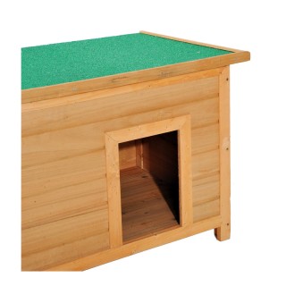 Ξύλινο Σπίτι Σκύλου με Ανοιγόμενη Οροφή 85 x 58 x 58 cm PawHut D02-014