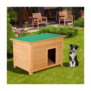 Ξύλινο Σπίτι Σκύλου με Ανοιγόμενη Οροφή 85 x 58 x 58 cm PawHut D02-014