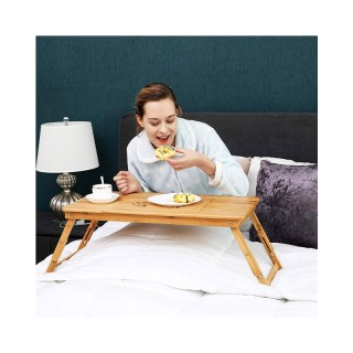 Ξύλινο Βοηθητικό Πτυσσόμενο Τραπέζι Πολλαπλών Χρήσεων με Βάση για L...
