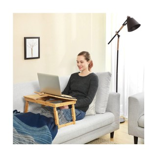 Ξύλινο Βοηθητικό Πτυσσόμενο Τραπέζι Πολλαπλών Χρήσεων με Βάση για L...