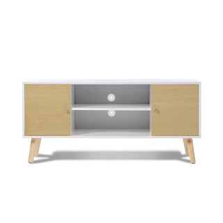 Ξύλινο Έπιπλο Τηλεόρασης 113 x 40 x 53.5 cm Χρώματος Μπεζ Alesund S...