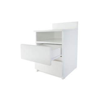 Ξύλινο Κομοδίνο με 1 Ράφι και 2 Συρτάρια 32 x 33 x 55 cm SPM 6393