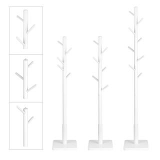 Ξύλινος Καλόγερος με 8 Γάντζους και Ρυθμιζόμενο Ύψος 30 x 30 x 175 ...