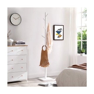 Ξύλινος Καλόγερος με 8 Γάντζους και Ρυθμιζόμενο Ύψος 30 x 30 x 175 ...