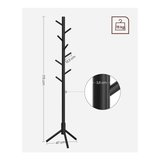 Ξύλινος Καλόγερος με 8 Γάντζους και Ρυθμιζόμενο Ύψος 47 x 47 x 175 ...