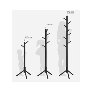 Ξύλινος Καλόγερος με 8 Γάντζους και Ρυθμιζόμενο Ύψος 47 x 47 x 175 ...