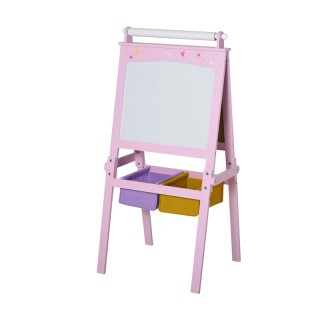 Ξύλινος Παιδικός Μαγνητικός Μαυροπίνακας 3 σε 1 Διπλής Όψης HOMCOM ...