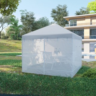 Outsunny 3x3 Nylon Gazebo Wall, Σετ 3 τεμαχίων κουνουπιέρα με 6 παρ... Outsunny 3x3 Nylon Gazebo Wall, Σετ 3 τεμαχίων κουνουπιέρα με 6 παρ...