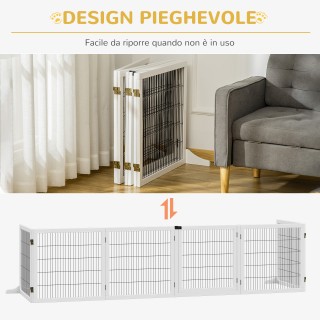 PawHut Gate για σκύλους μικρού/μεσαίου μεγέθους με 6 πτυσσόμενα πάν...