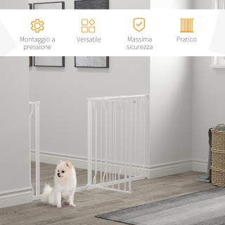 PawHut Safety Gate for Dogs Επεκτάσιμη από 75-145cm, από ατσάλι και... PawHut Safety Gate for Dogs Επεκτάσιμη από 75-145cm, από ατσάλι και...