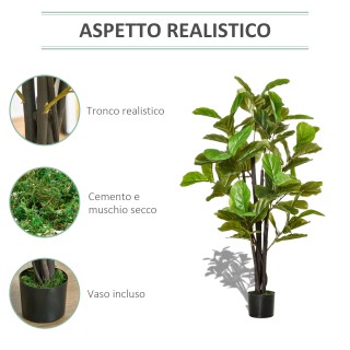 HOMCOM Τεχνητό Ficus 130cm για εσωτερικούς και εξωτερικούς χώρους, ... HOMCOM Τεχνητό Ficus 130cm για εσωτερικούς και εξωτερικούς χώρους, ...