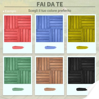 Outsunny Πλακάκια εξωτερικού χώρου Ξύλινο πάτωμα, Σετ 27 τεμαχίων, ... Outsunny Πλακάκια εξωτερικού χώρου Ξύλινο πάτωμα, Σετ 27 τεμαχίων, ...