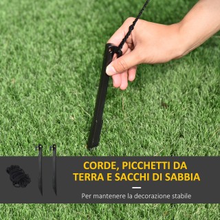 Χριστουγεννιάτικο Φουσκωτό Άγιου Βασίλη με φωτάκια LED HOMCOM 844-3...