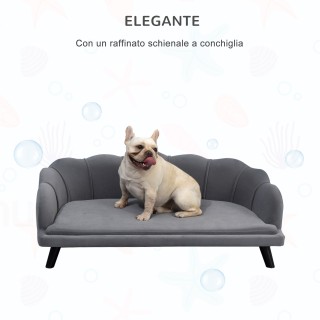 Καναπές για Κατοικίδια 98.5 x 60.5 x 35.5 cm Χρώματος Γκρι PawHut D...