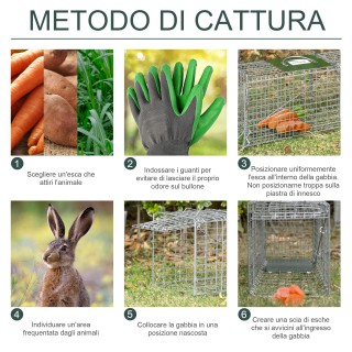 Πτυσσόμενη Μεταλλική Παγίδα - Κλουβί Ζώων με 2 Πόρτες 93 x 31 x 34....