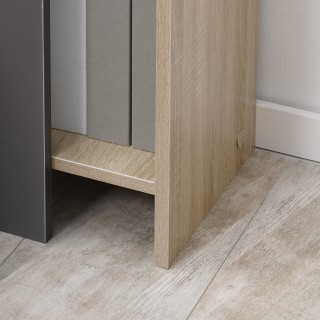 HOMCOM Μοντέρνο Γκρι Κομοδίνο με Ανοιχτό Ράφι, Σετ μοριοσανίδας 2 τ... HOMCOM Μοντέρνο Γκρι Κομοδίνο με Ανοιχτό Ράφι, Σετ μοριοσανίδας 2 τ...