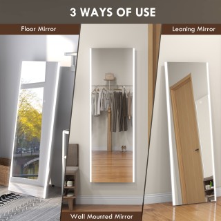 Καθρέφτης δαπέδου HOMCOM με 3 χρώματα και ρυθμιζόμενη φωτεινότητα, ... Καθρέφτης δαπέδου HOMCOM με 3 χρώματα και ρυθμιζόμενη φωτεινότητα, ...