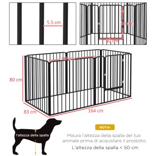 PawHut Dog Fence με 6 Modular Panel Indoor and Outdoor, Ατσάλι, 164... PawHut Dog Fence με 6 Modular Panel Indoor and Outdoor, Ατσάλι, 164...