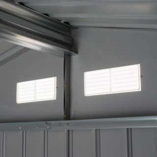 Υπόστεγο Κήπου Outsunny με Διπλές Συρόμενες Πόρτες, Ατσάλι και PP, ...