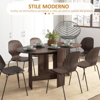 Πτυσσόμενο τραπέζι HOMCOM με 2 οβάλ πτερύγια, Ξύλινη κονσόλα που εξ... Πτυσσόμενο τραπέζι HOMCOM με 2 οβάλ πτερύγια, Ξύλινη κονσόλα που εξ...