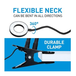 LED Φωτιστικό Δαχτυλίδι 9 cm με Εύκαμπτο Βραχίονα και Βάση Κινητού ... LED Φωτιστικό Δαχτυλίδι 9 cm με Εύκαμπτο Βραχίονα και Βάση Κινητού ...